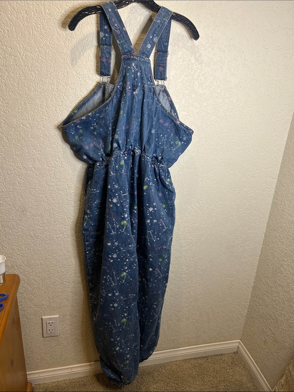 Taxi Carrie AJLT Paint-Splatter Denim Overalls - Picture 5 of 5